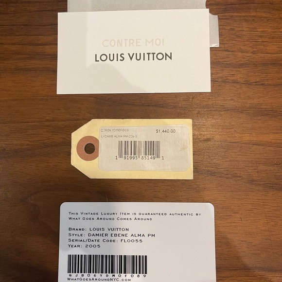 Louis Vuitton “DAMIER EBENE ALMA PM bag! Perfect condition. - Picture 10 of 10